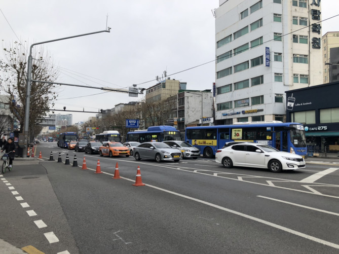 韓国ソウル市内の様子