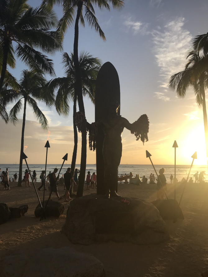 ハワイの夕焼け