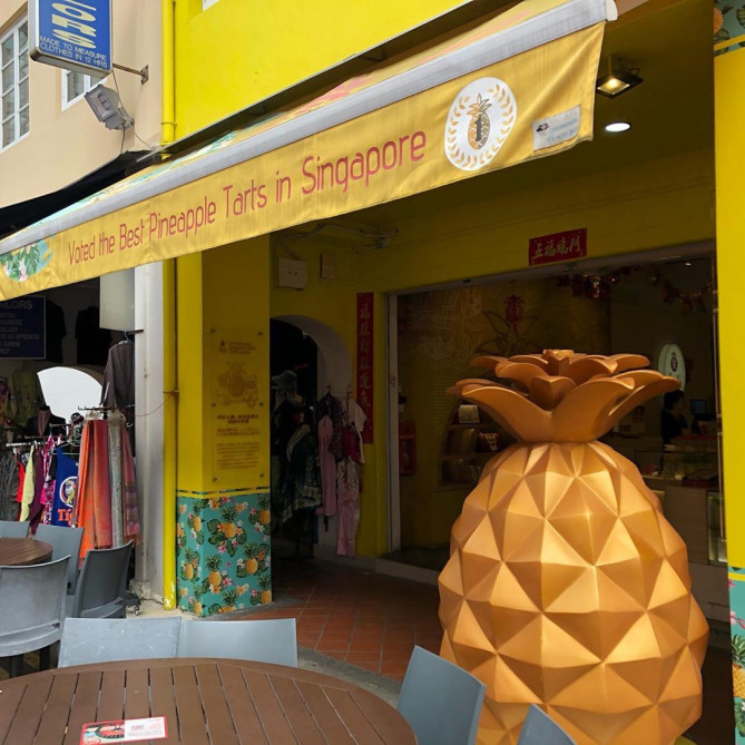 パイナップルの置物が目印のカラ