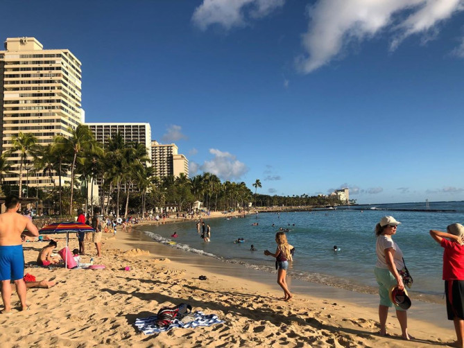 ワイキキの観光スポット「ワイキキビーチ」