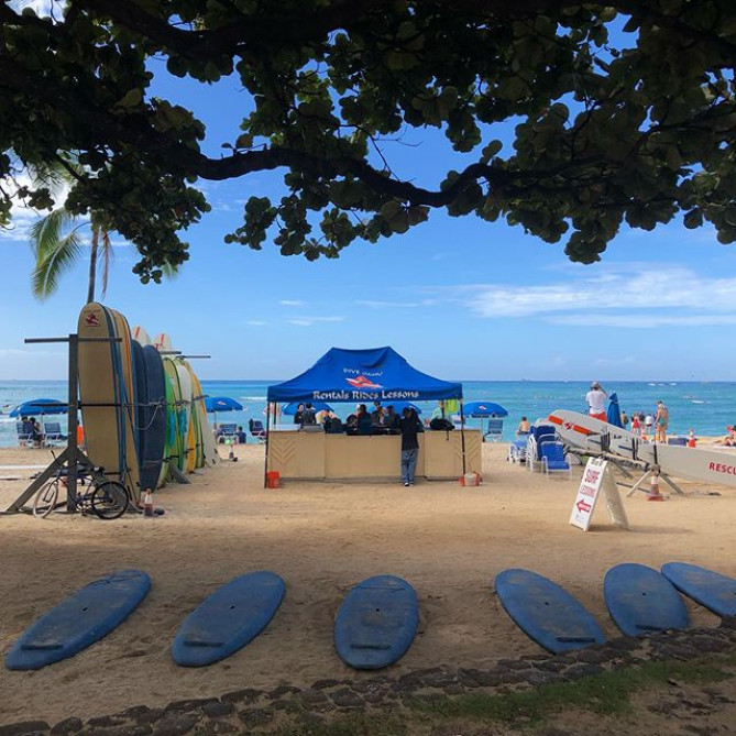 ワイキキビーチで海水浴&アクティビティ
