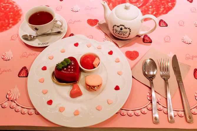 Q-POT CAFEのバレンタイン限定プレート