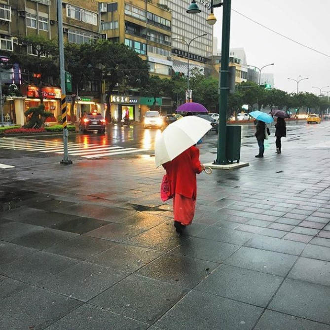 台北の雨の日