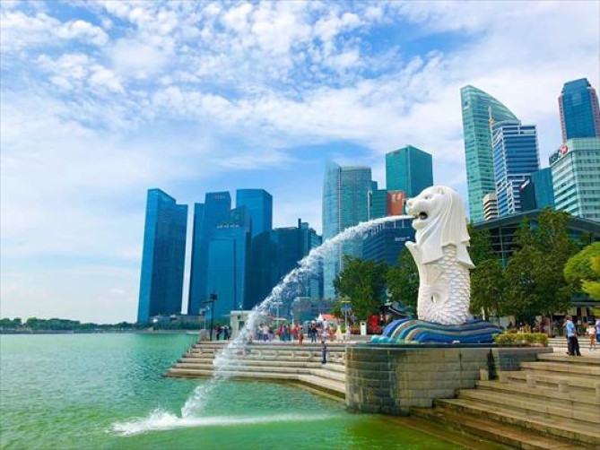 マーライオンはシンガポールの代名詞