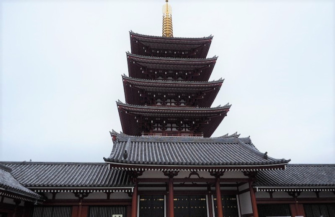 浅草寺にある五重塔