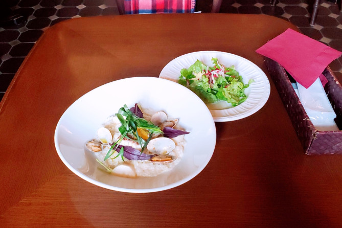 数量限定の「真鯛と浅利クラムチャウダーリゾット」