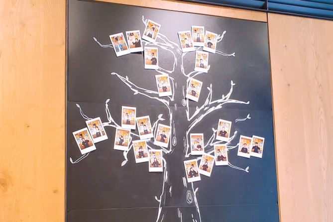 店内にある気をモチーフにした作品