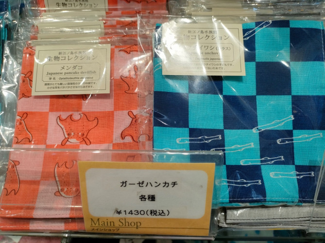 新江ノ島水族館（えのすい）お土産：ガーゼハンカチ