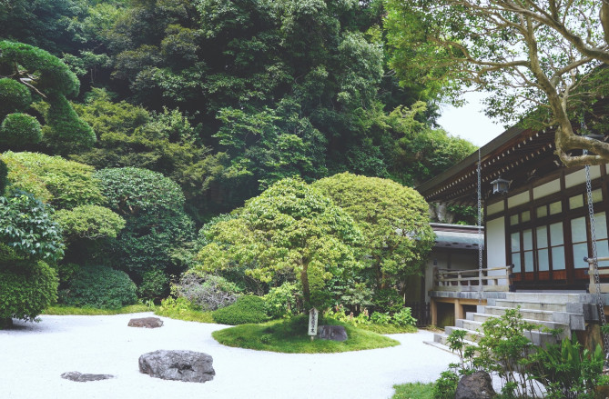 報国寺:枯山水