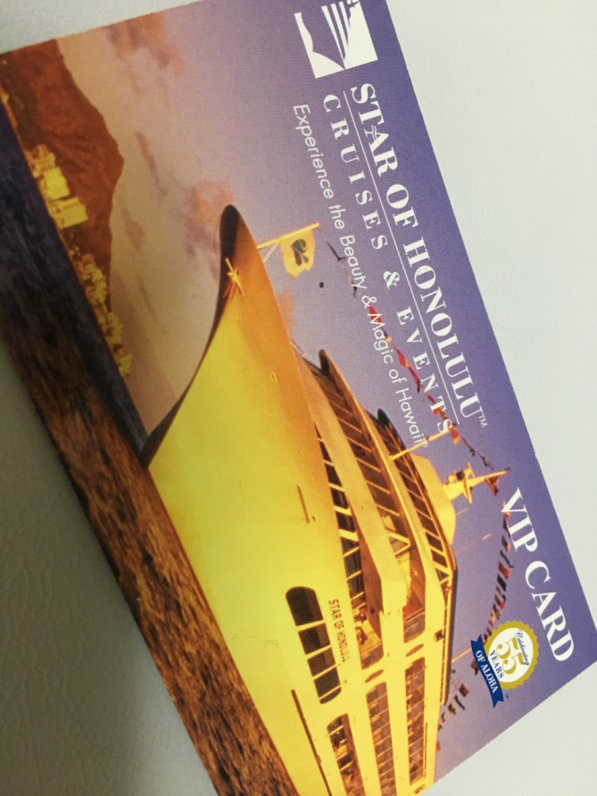 2回目の乗船でプレゼントがもらえるVIPカード