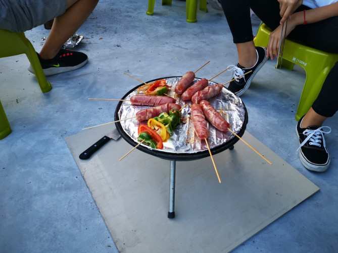 中秋節といえばバーベキュー！