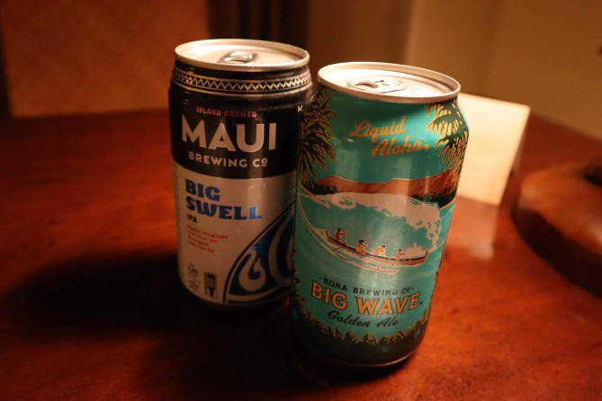 ハワイのビールのビッグスウェルIPAとビッグウェーブゴールデンエール