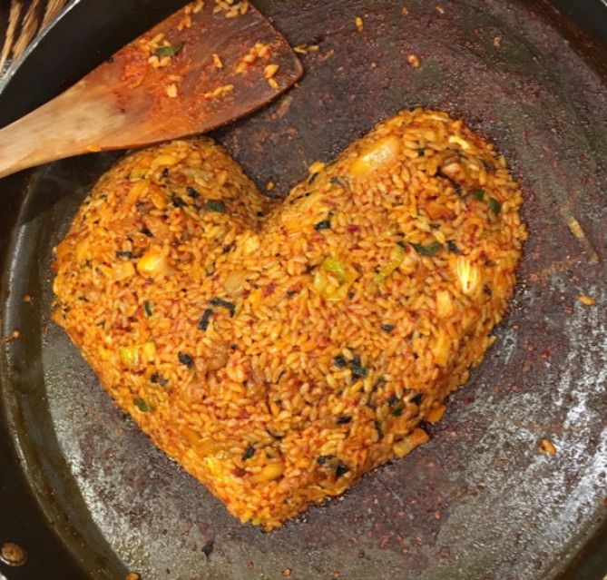 ハート型にしてくれたポックンパッ