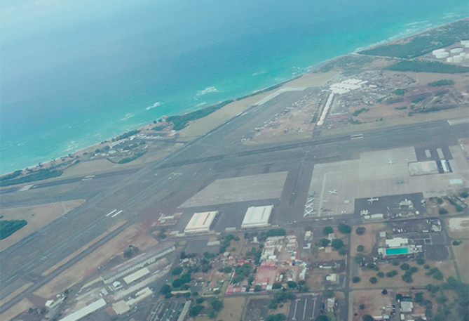 上空から見たハワイ