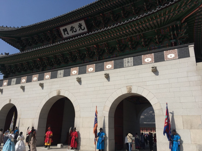 景福宮、光化門の様子