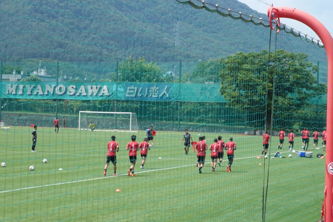 選手たちのトレーニング風景