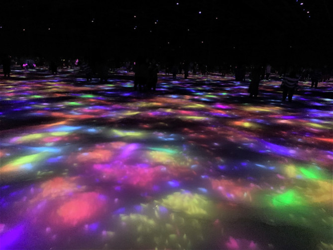 チームラボプラネッツ豊洲の体感型水面アート作品