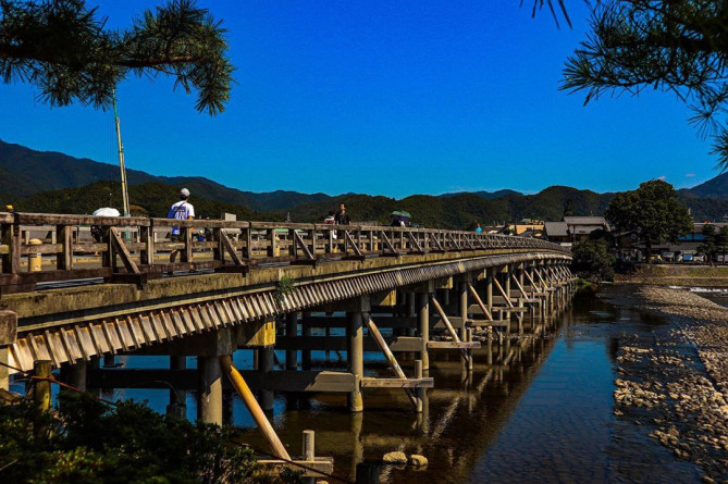 京都の名所・渡月橋