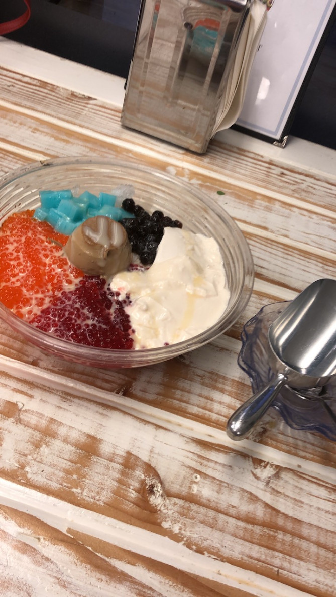 かき氷のデザート