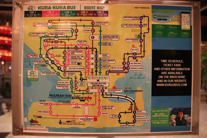 クラクラバスの路線図