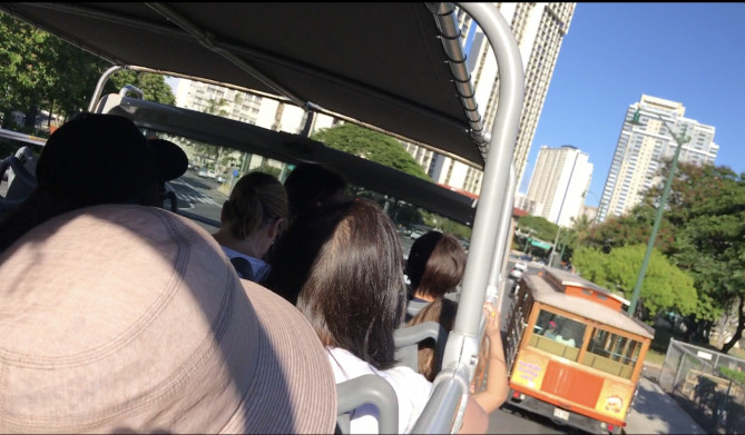 2階建バスからの景色