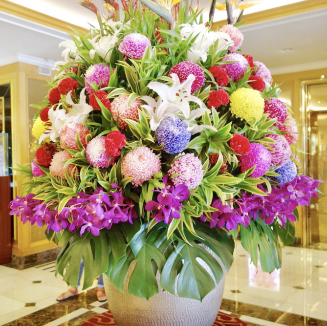 ロビーのお花