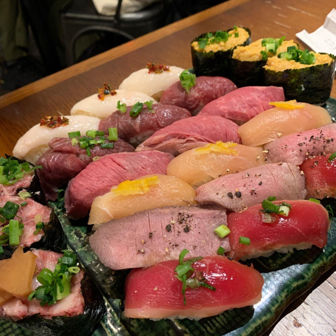 渋谷道玄坂肉寿司