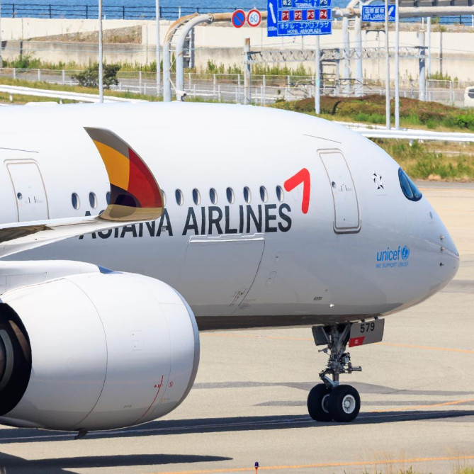 アシアナ航空の飛行機