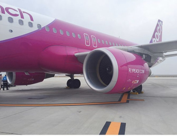 ピーチの飛行機