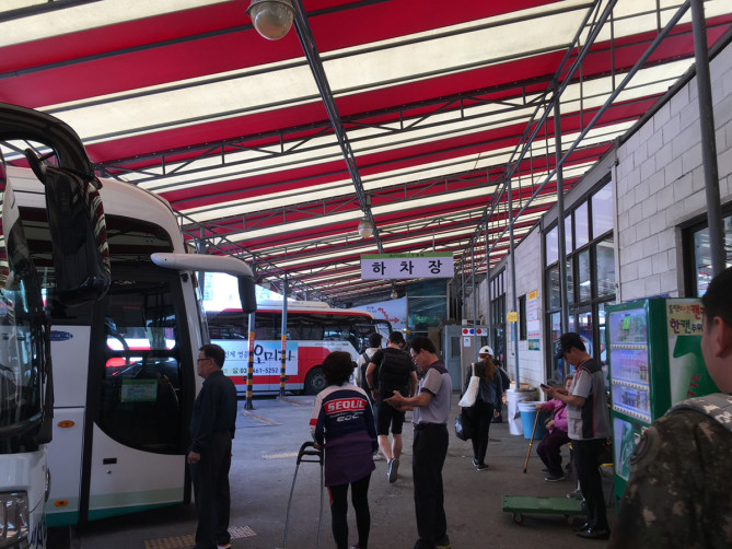 ソウル市内のバスターミナル