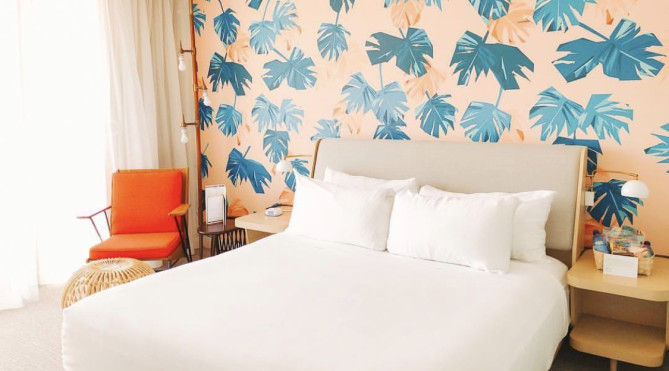 壁紙が可愛い部屋