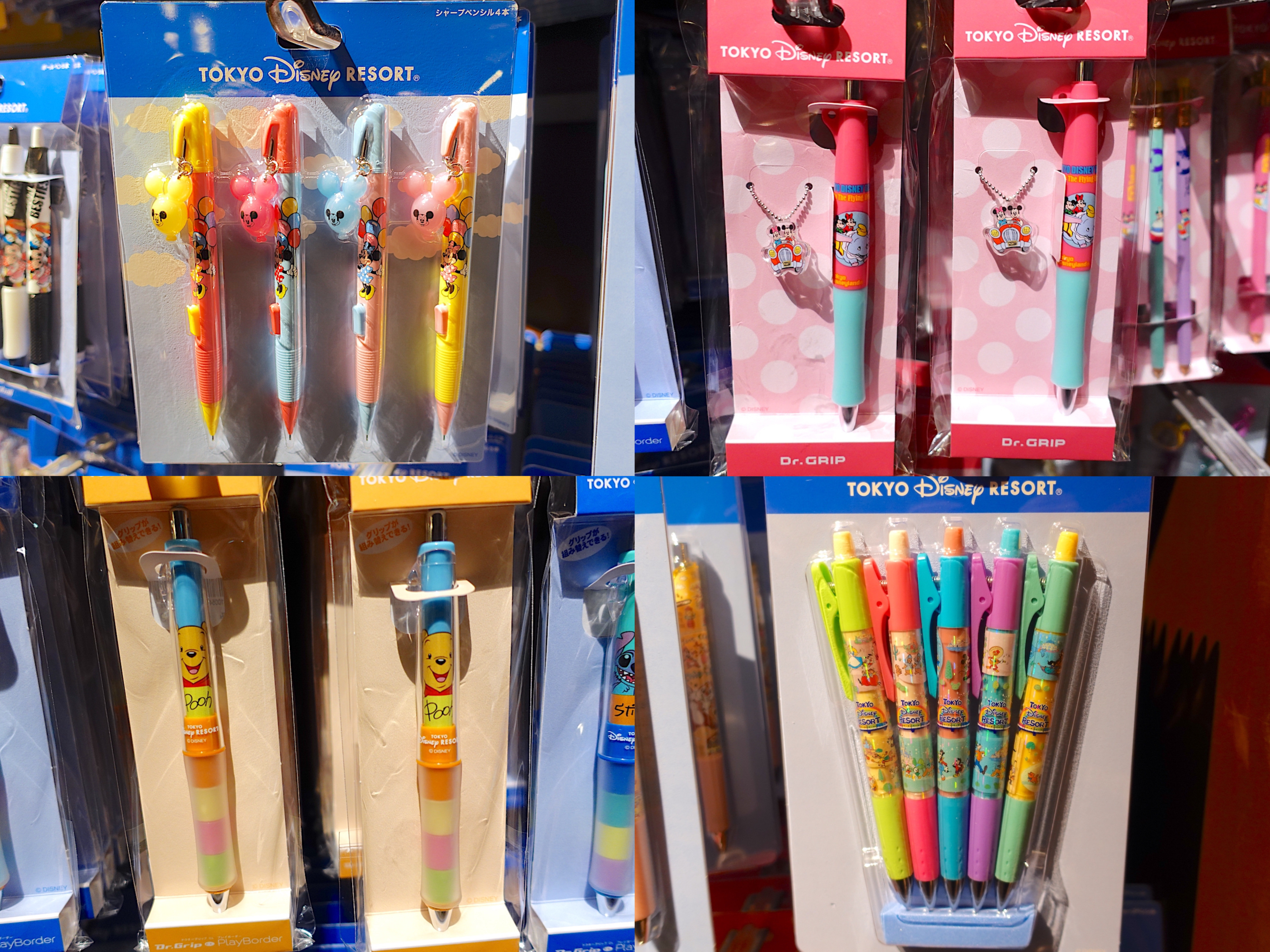 ディズニー　ボールペン　シャープペンセット　バラ売り不可 disney-mechanical-pencil-